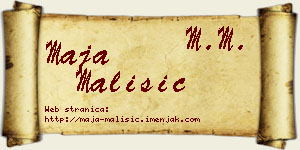Maja Mališić vizit kartica